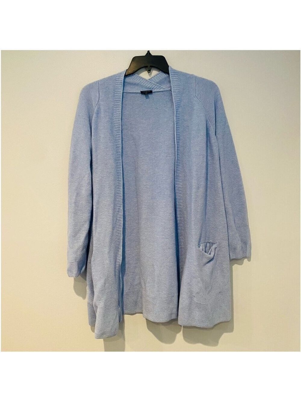 Talbots Light Blue Open Front Cardigan